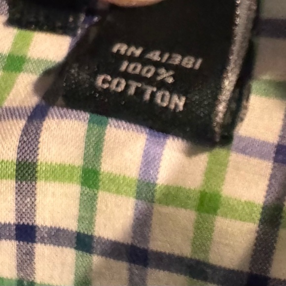 Lauren Ralph Lauren Men’s Shirt Size 16 (34/35) Classic Fit Non-Iron Green Plaid - Picture 7 of 9